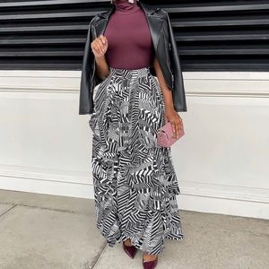 Black and White Maxi Skirt